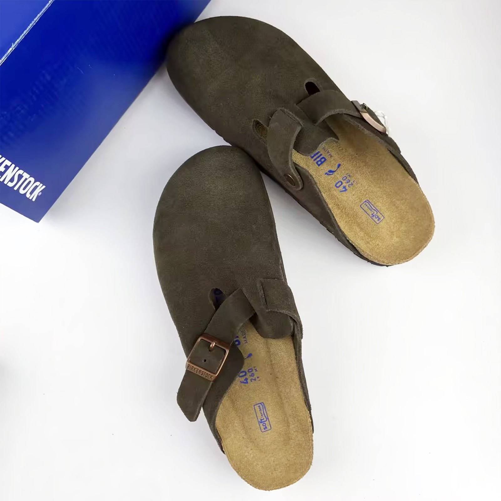 Birkenstock Boston Mocha Soft Footbed Suede Men/Women US7-12 Shoes Narrow/Wide