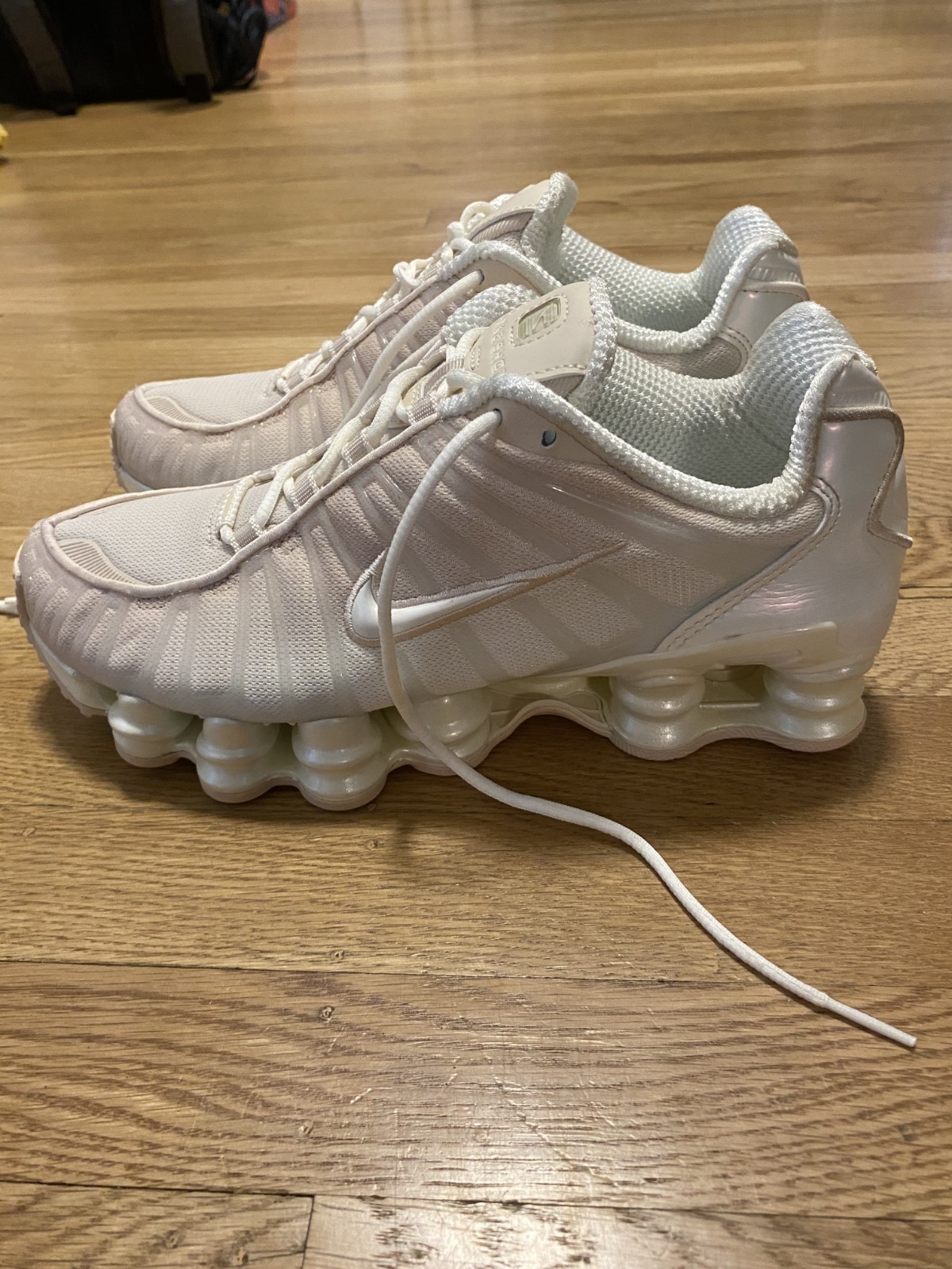 Size 8 – NEW Nike Shox TL Pearl White Particle Pink W