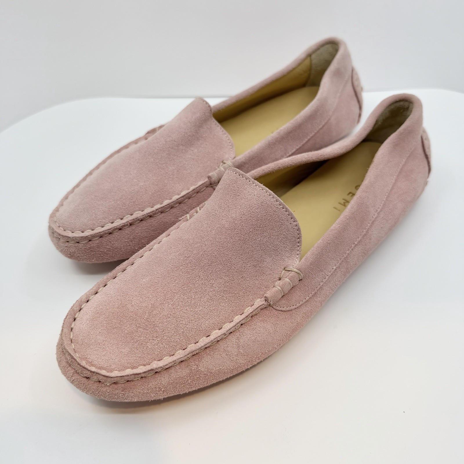 M Gemi The Felize Italy Suede Moccasins Pale Blush Women’s 39.5 / 8.5W Or 9N