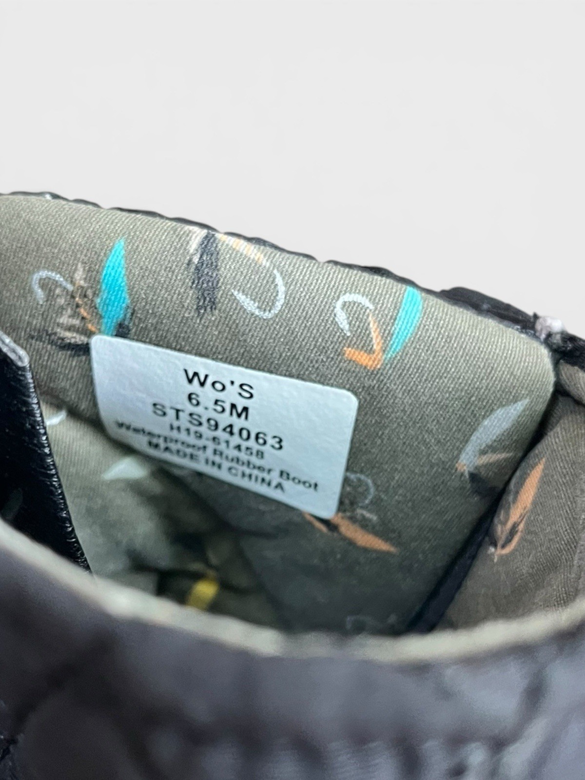 Sperry Saltwater Duck Waterproof Quilted Black Ankle Lace-Up Zip Boot 6.5M