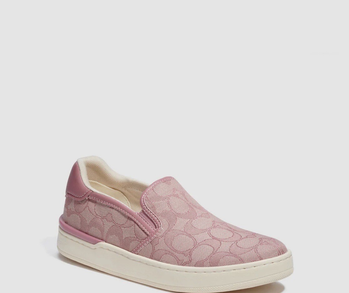 Coach Wells Women’s signature Slip on Sneaker. Size 9.5B Color Pink C4393