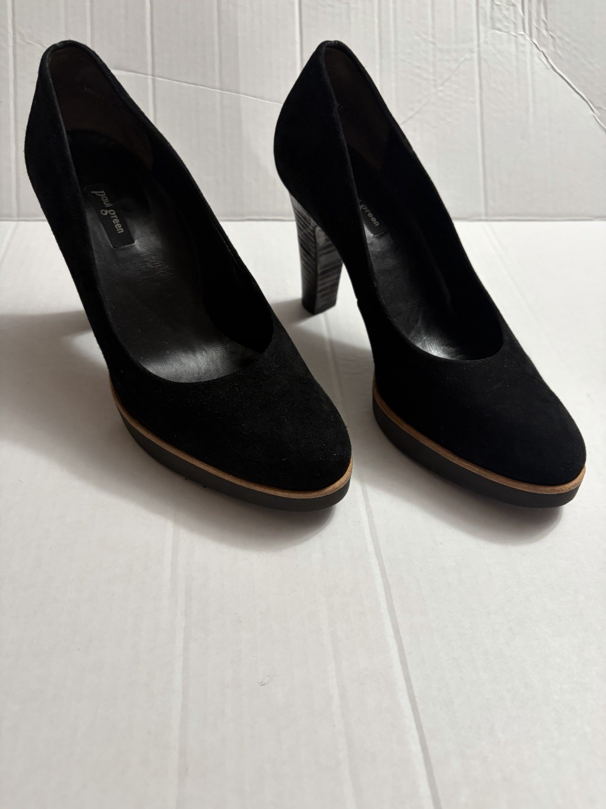 NWOT Paul Green Black Suede Platform Pumps US 7 Or UK 5 Austria MSRP $389