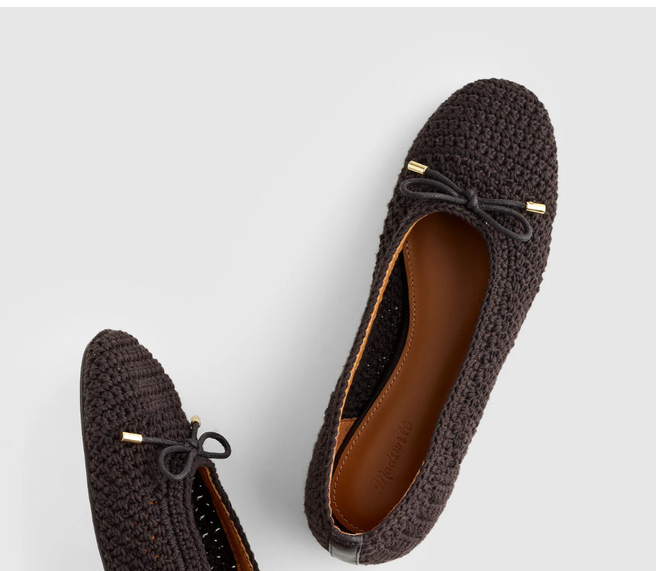 Madewell The Hester Flat in Crochet – Women’s Stylish Casual Flat Shoes