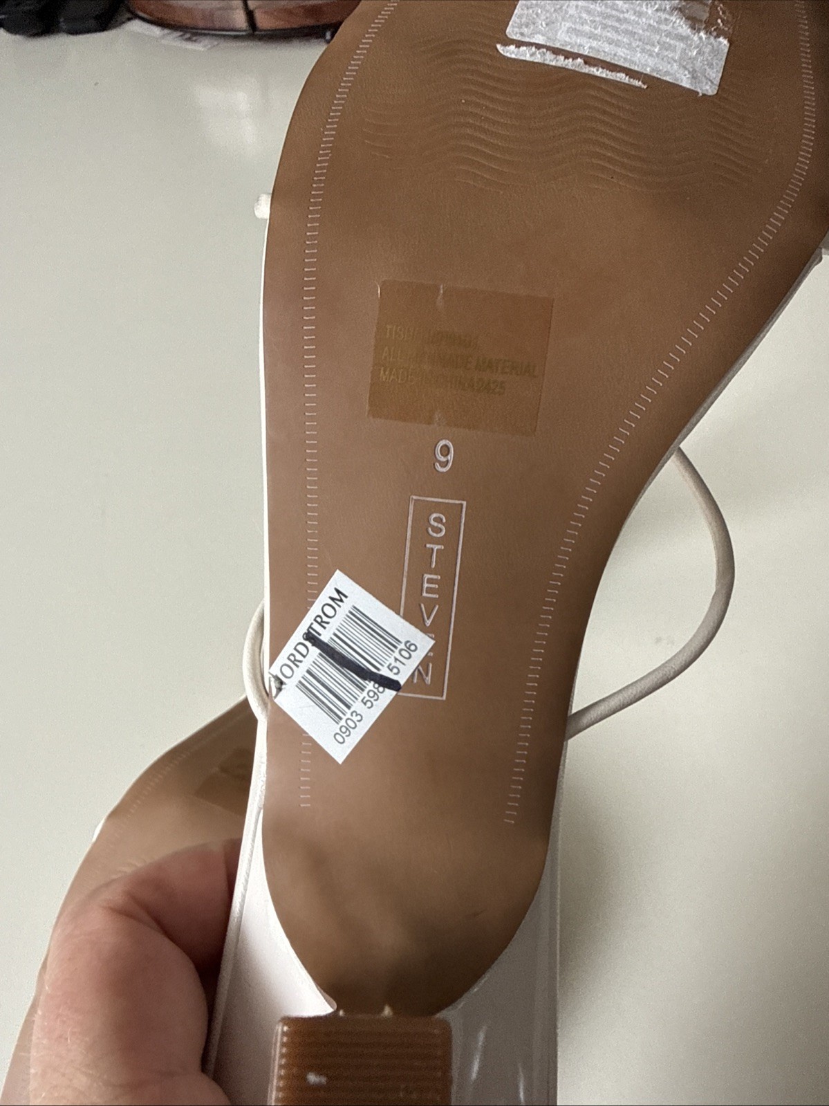 STEVEN NEW YORK TISH Heel Sandals Women’s Size 9M Cream