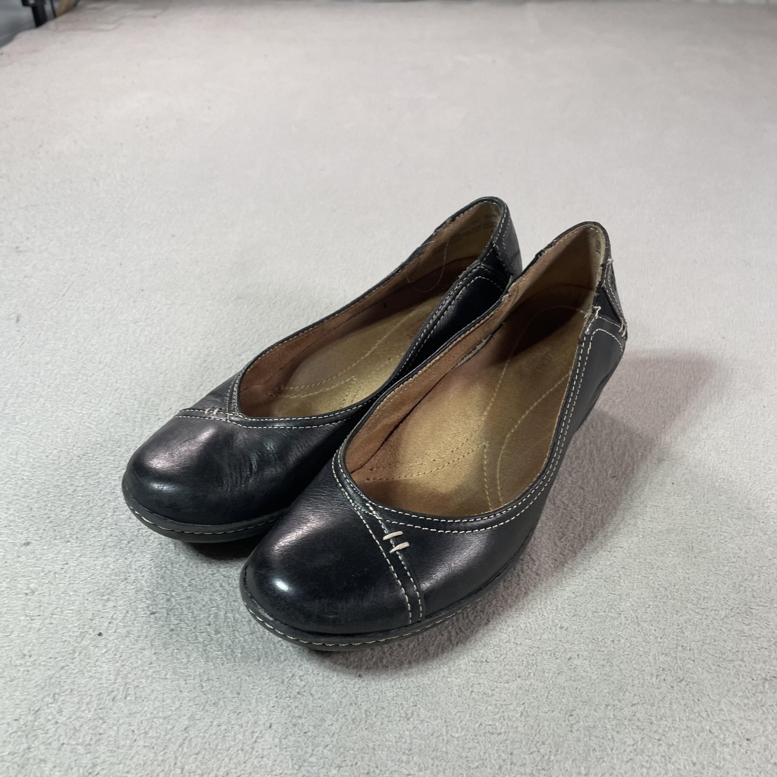 Naturalizer Shoes Womens Size 6.5 Black Slip On Wedge Comfort Casual Workwear
