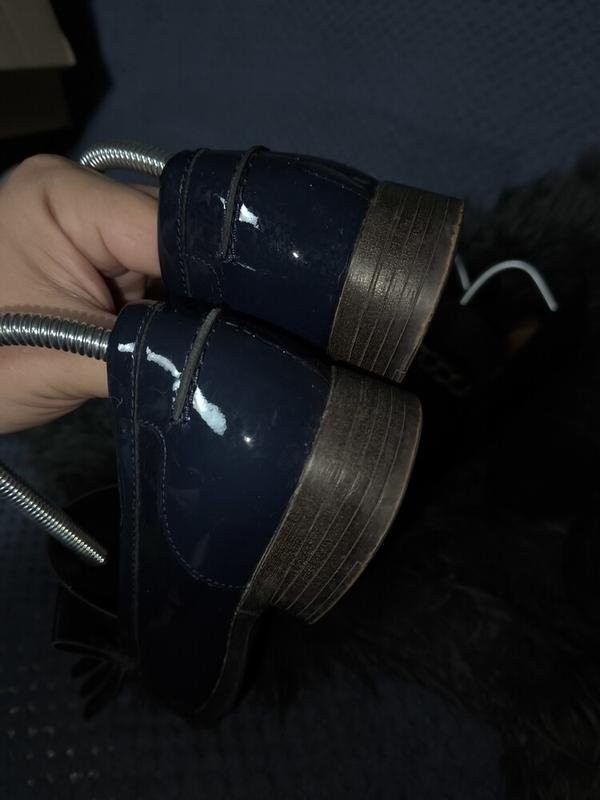 women clarks loafers navy leather 37 #1QHW