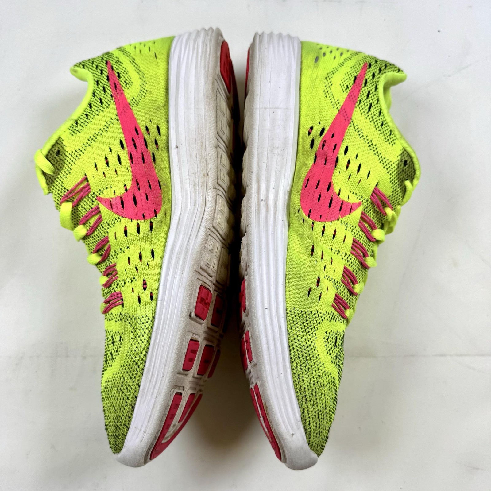 Nike Lunar Trainer Womens 8 Volt Yellow Hyper Pink Running Shoes 705462-700