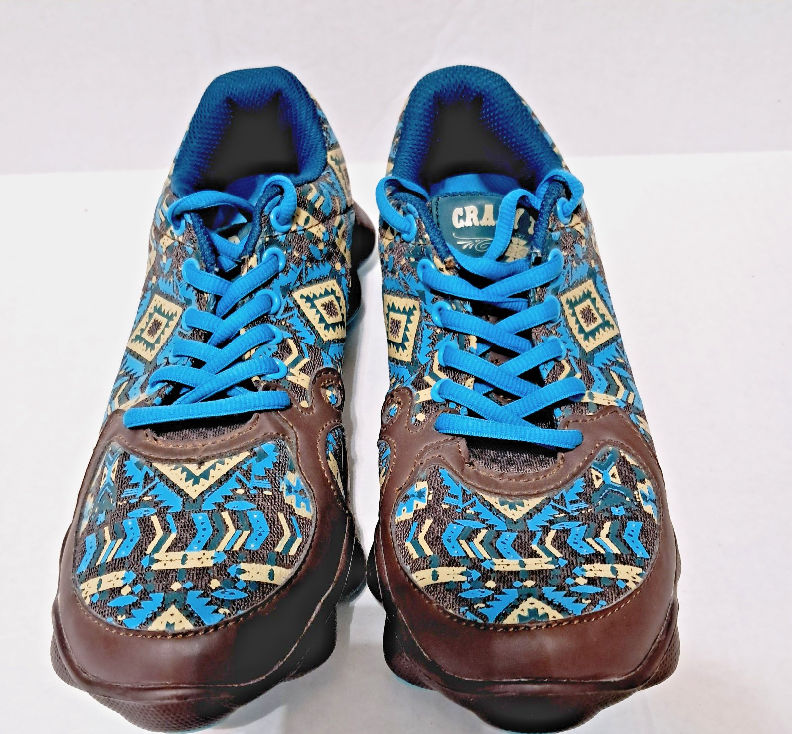 Sneakers Shoes Women’s Size 9 Crazy Train Aztec Western Print Lace Up Casual