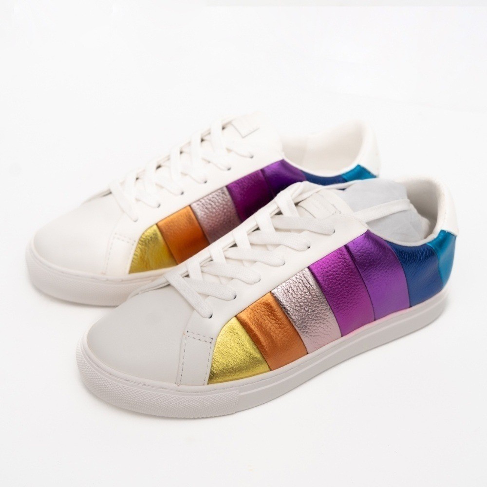 KURT GEIGER LONDON | New! Women’s Lane Stripe Low-Top Sneakers