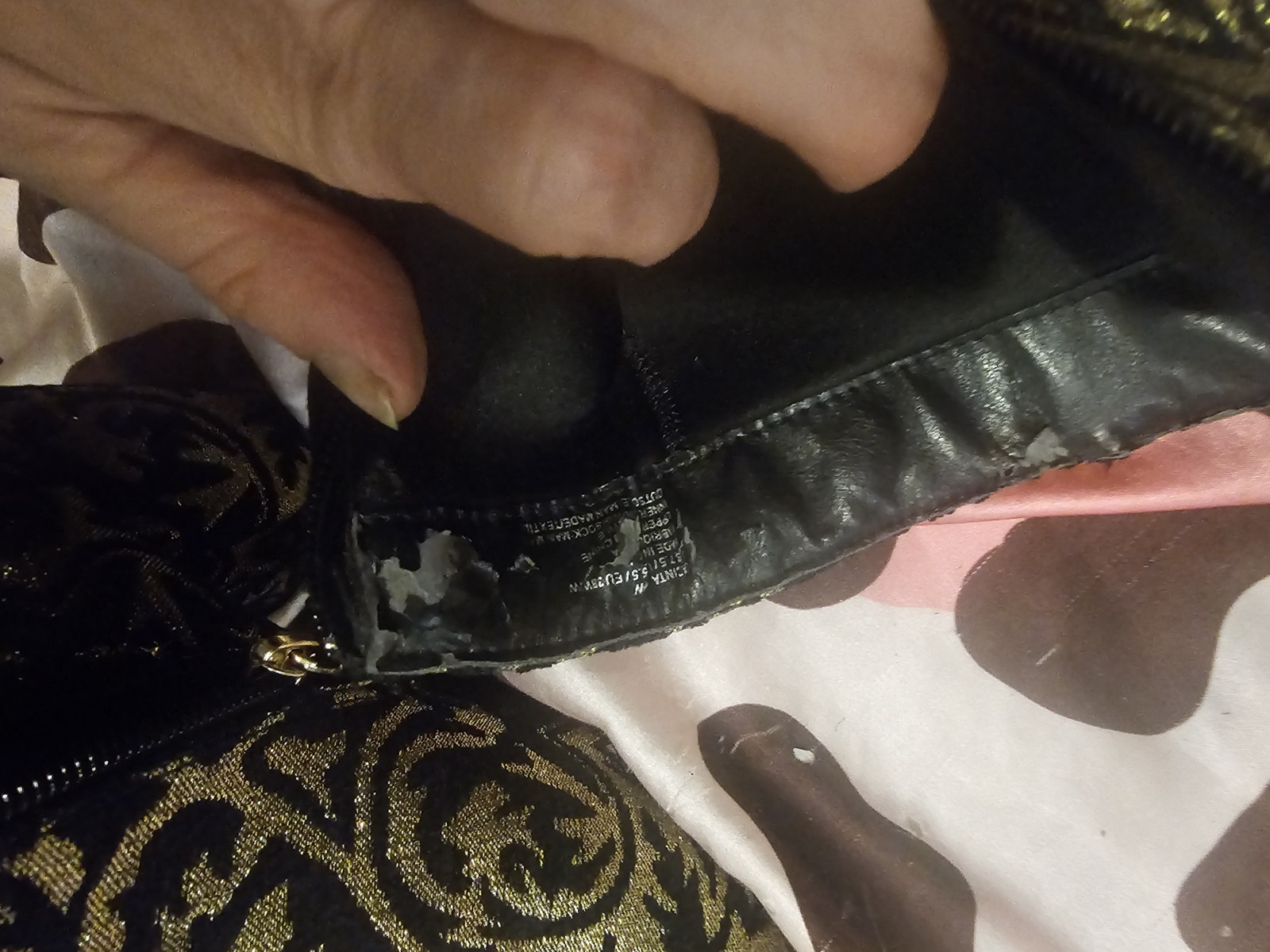Gold and Black Madonna 80s Looking Boots Women’s Size 7.5 Vintage