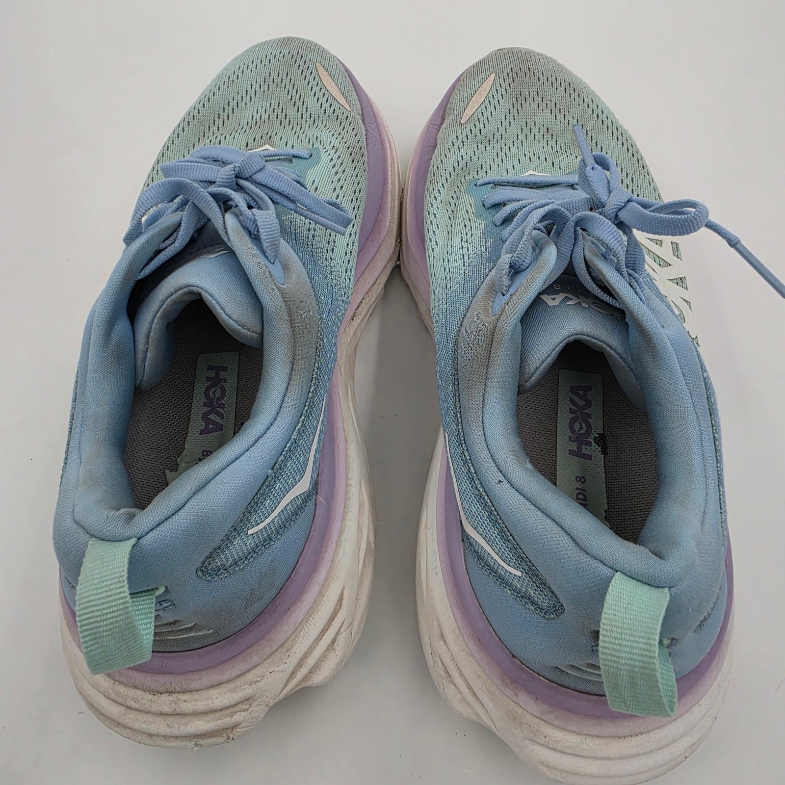 Hoka One One Bondi 8 Women’s 8.5 B Running Shoes Airy Blue / Sunlit Ocean ABSO