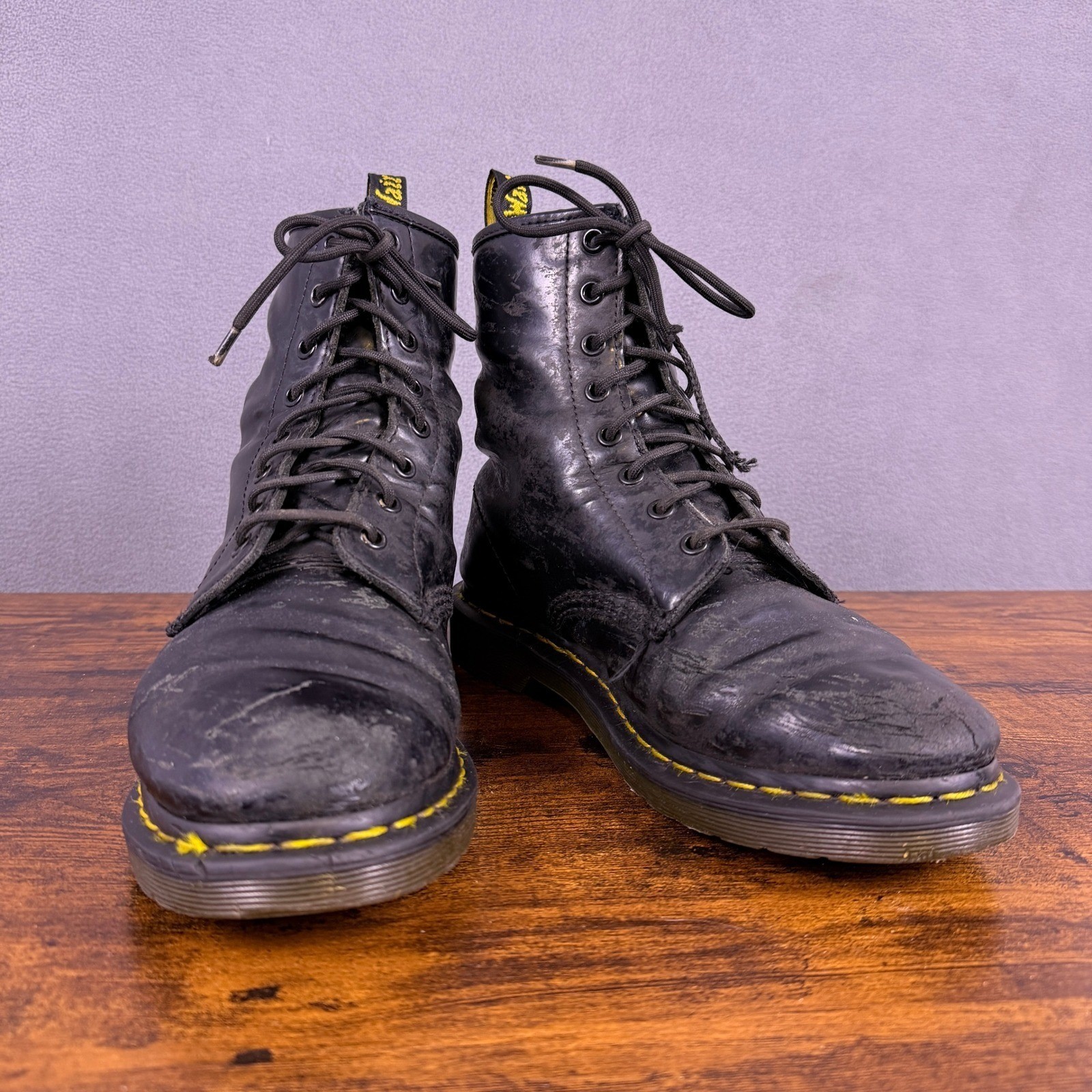 VTG Dr. Martens Boots 1460 Womens 10 Combat Distressed Y2k Goth Punk Grunge