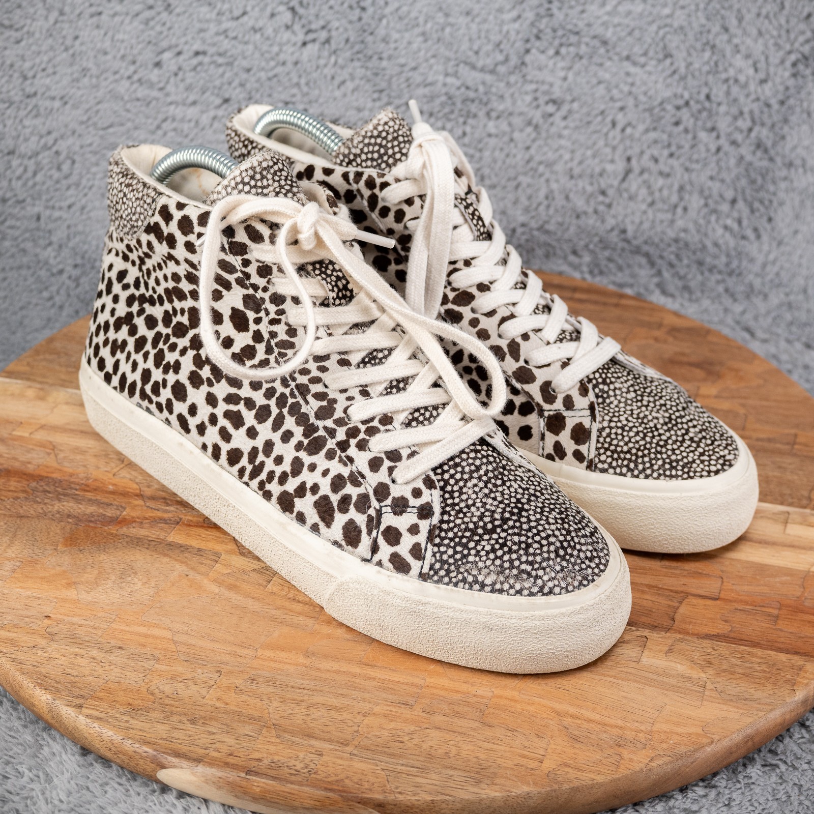Madewell MA524 Unisex W-8M M-6.5M Genuine Calf Hair Lace Up Sidewalk Sneakers