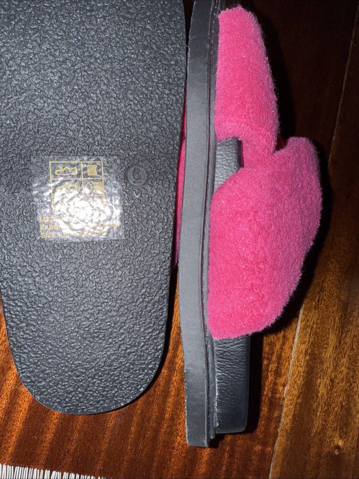 Anthropologie Maeve Terry Slide Sandals Hot Pink Cross Strap Womens 6 New