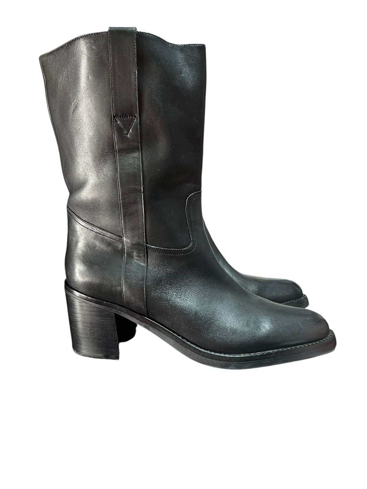 Jeffree Campbell Black Mid Calf Boots Women’s 10 With 3.5in Heel