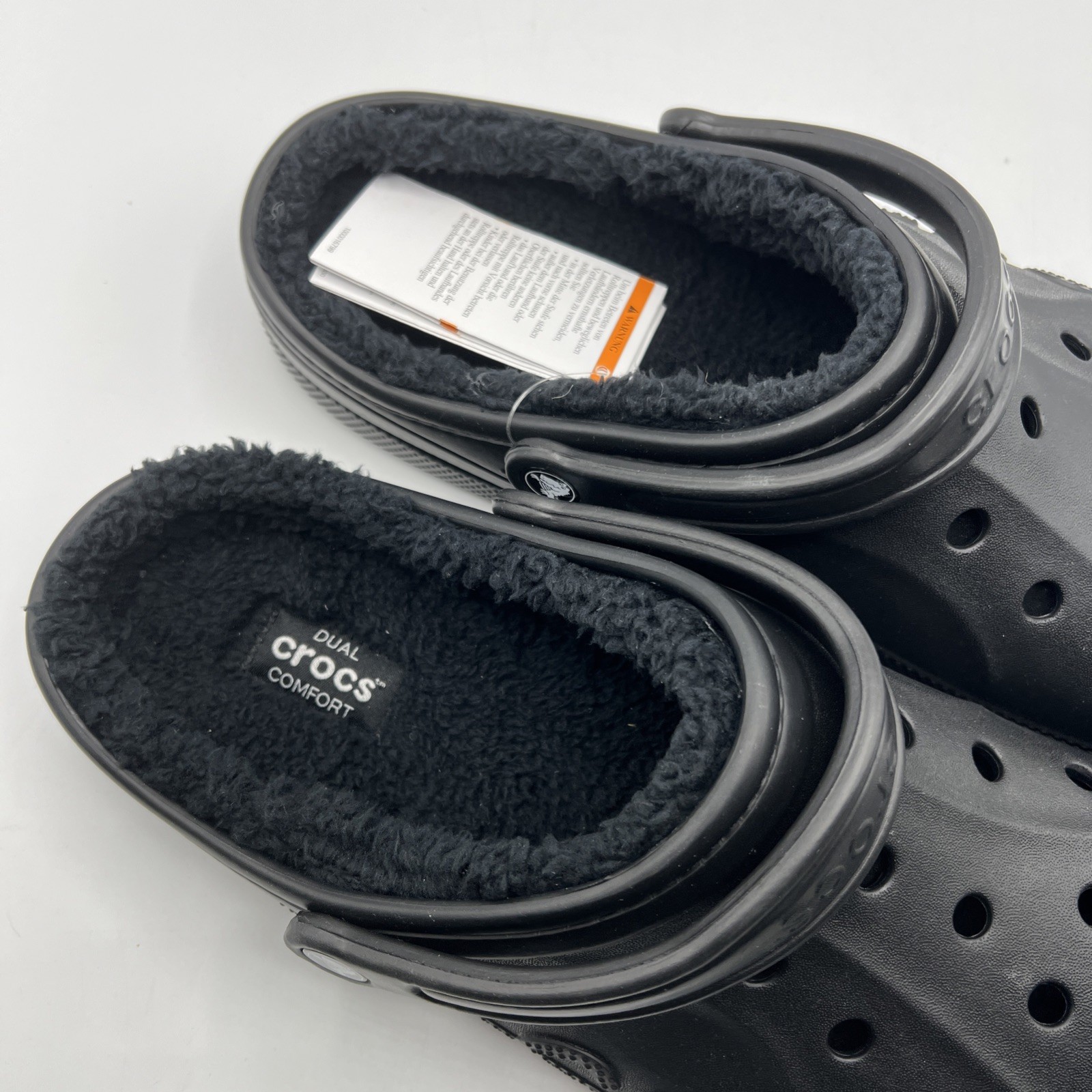 Crocs Baya Lined Clog Black Women’s Size 6 Slip-on Faux Fur Warm New!