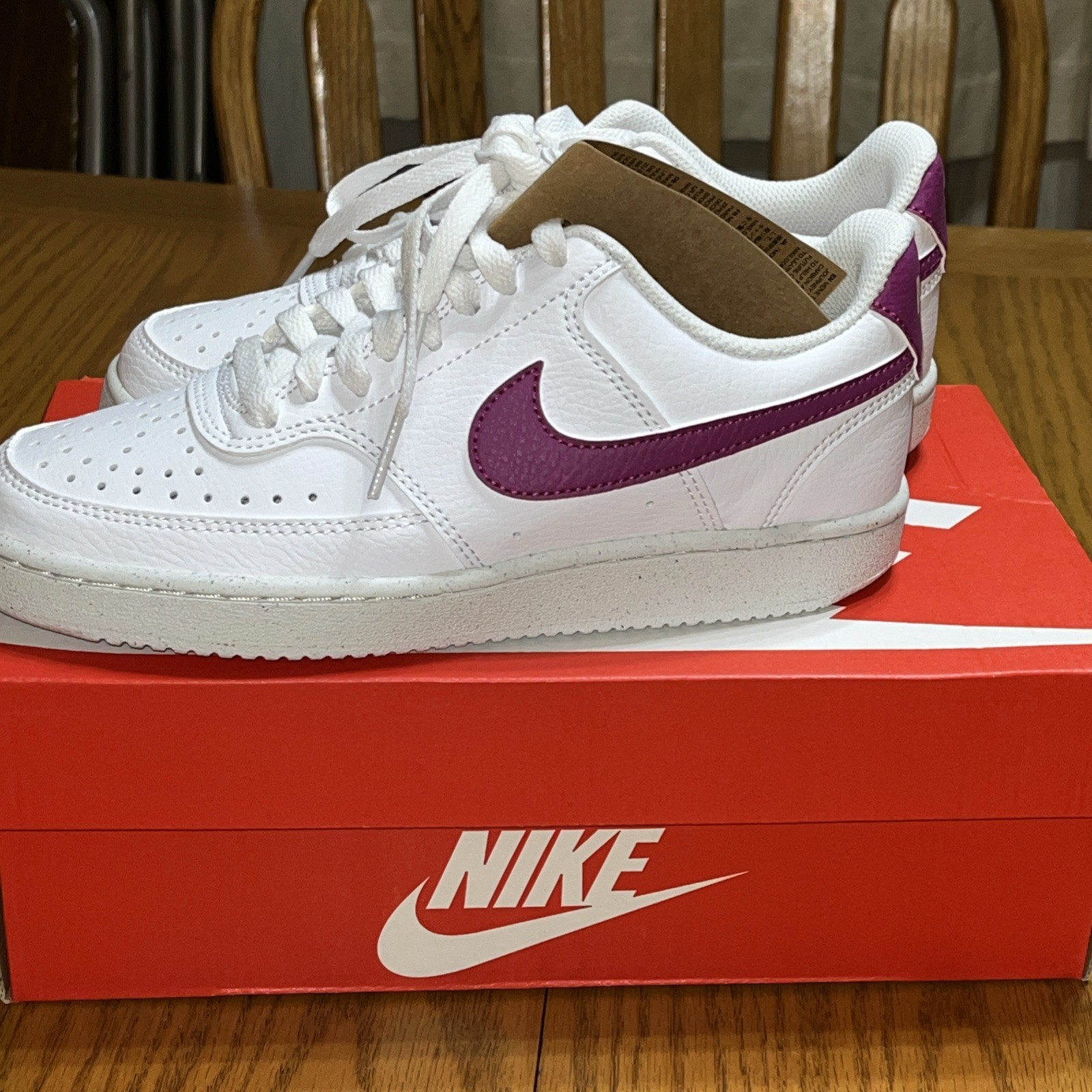 Nike Court Vision Low NN Women SZ6 Casual Shoes DH3158-500 Cactus Flower PinkNew