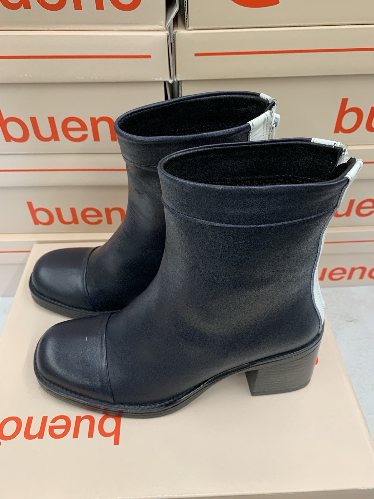 Bueno Footwear Rina Boot Navy Women’s Size 37 38 39 40 41 B2478 Leather