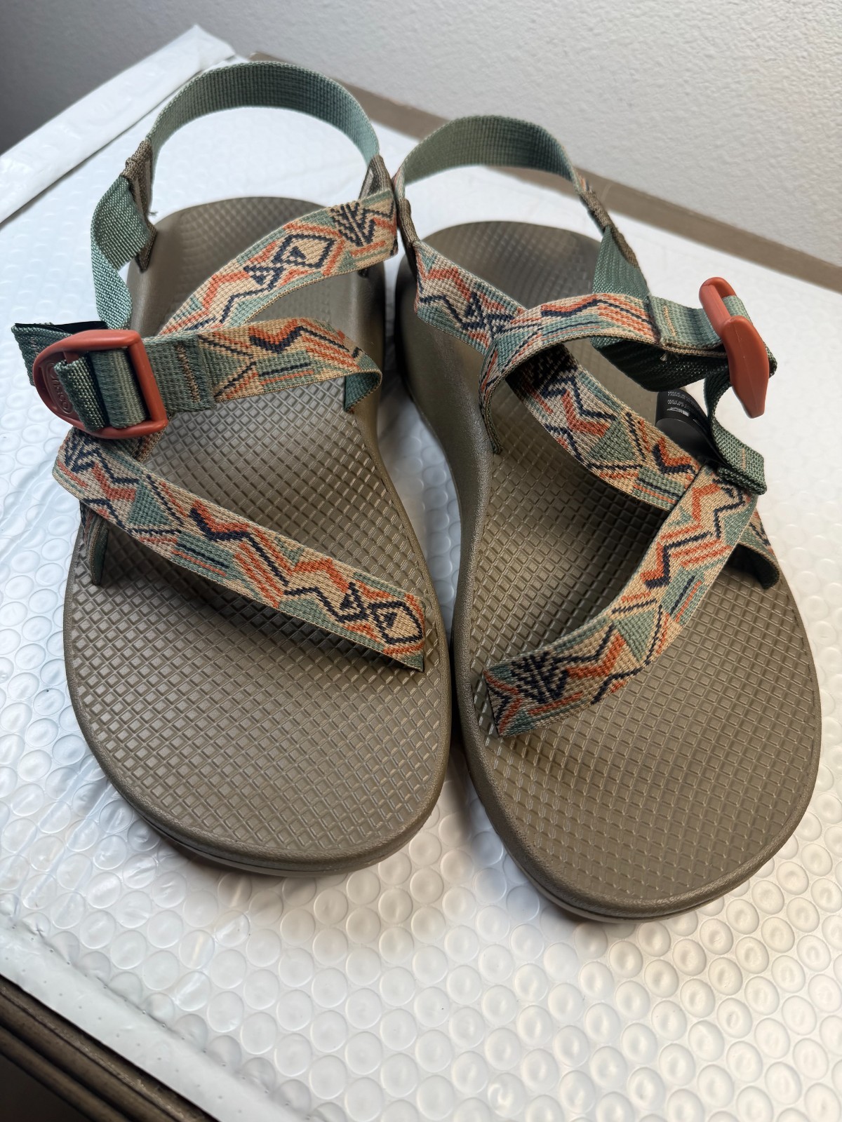 Chaco ZCloud Classic Sports Sandals Olive Multicolor Hiking Women’s Sz 10W UK 8