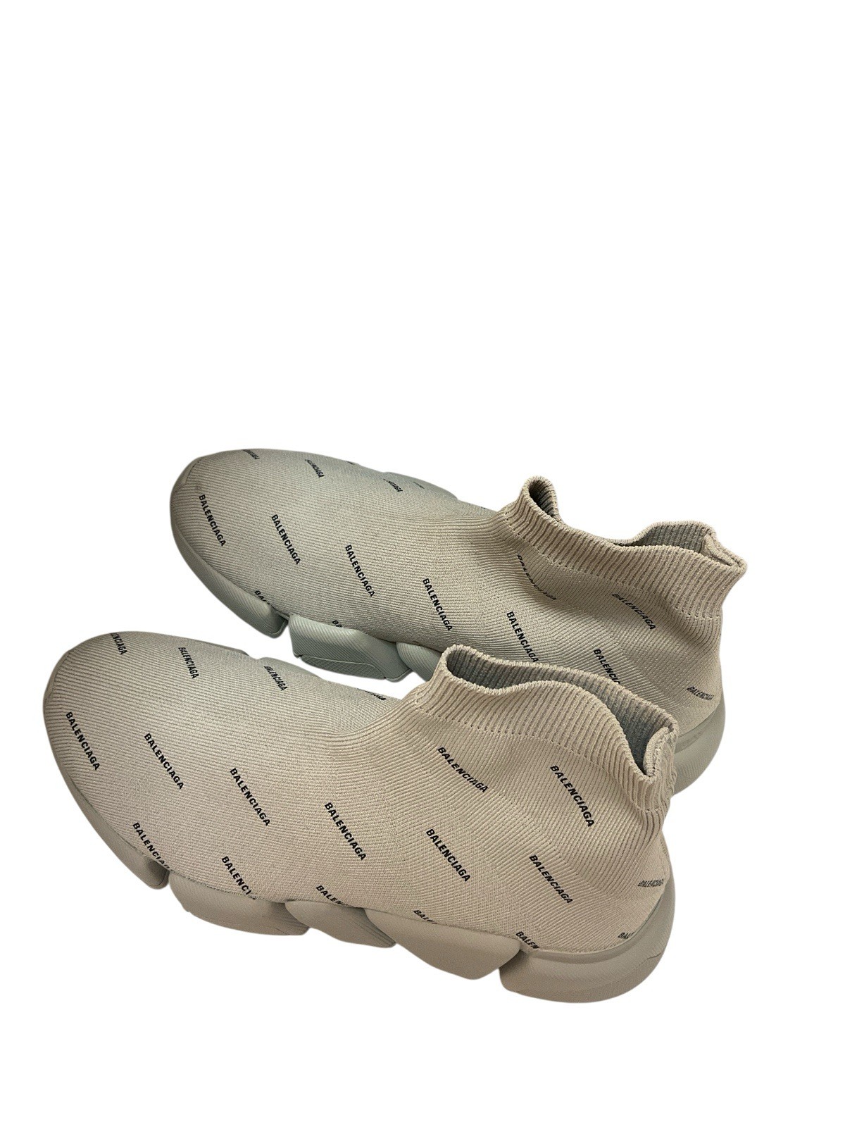 Balenciaga Beige Monogram Elastic Sneaker
