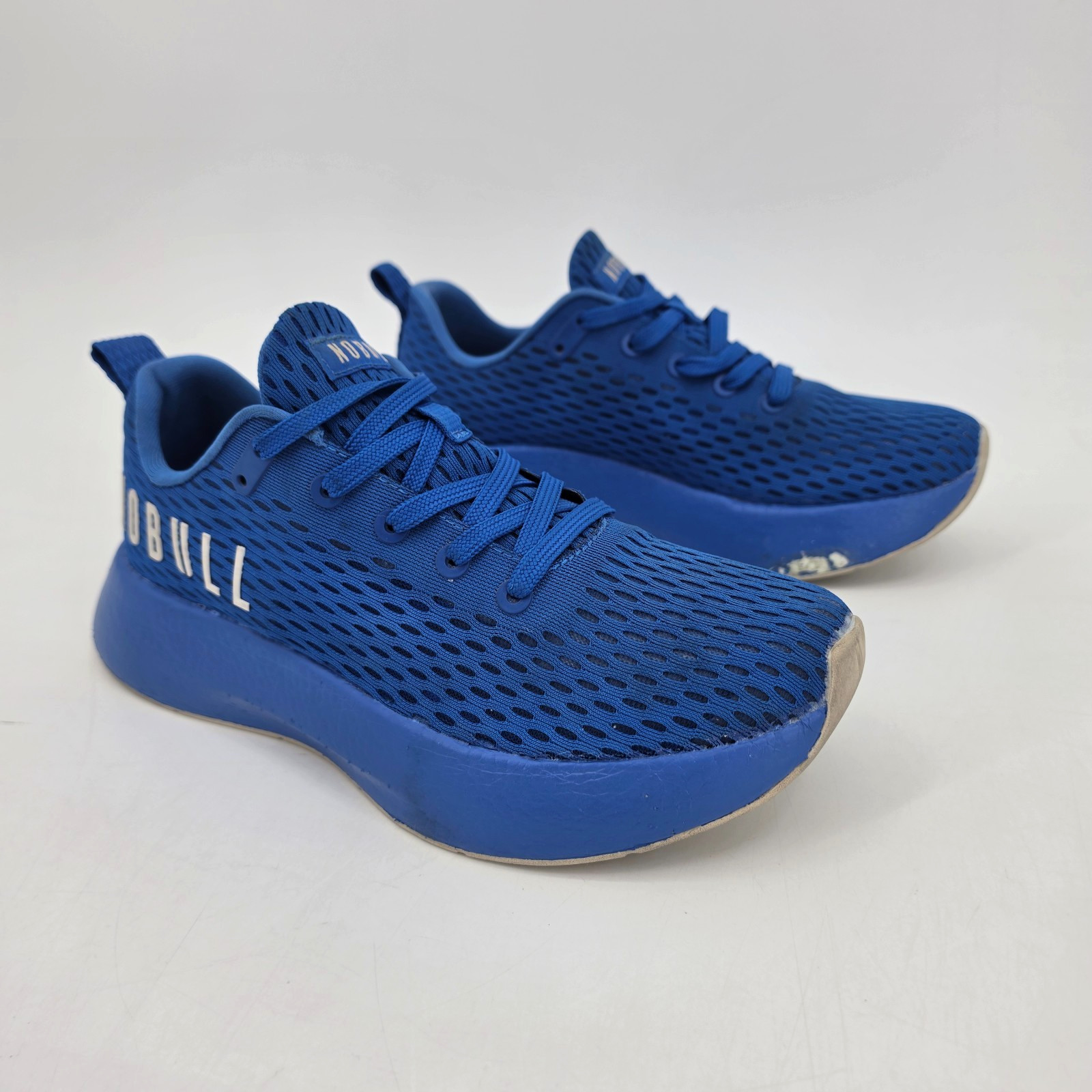 No Bull Runner + Plus Running Shoes Women’s Size 8.5 Men’s 7 Blue on Blue Mesh