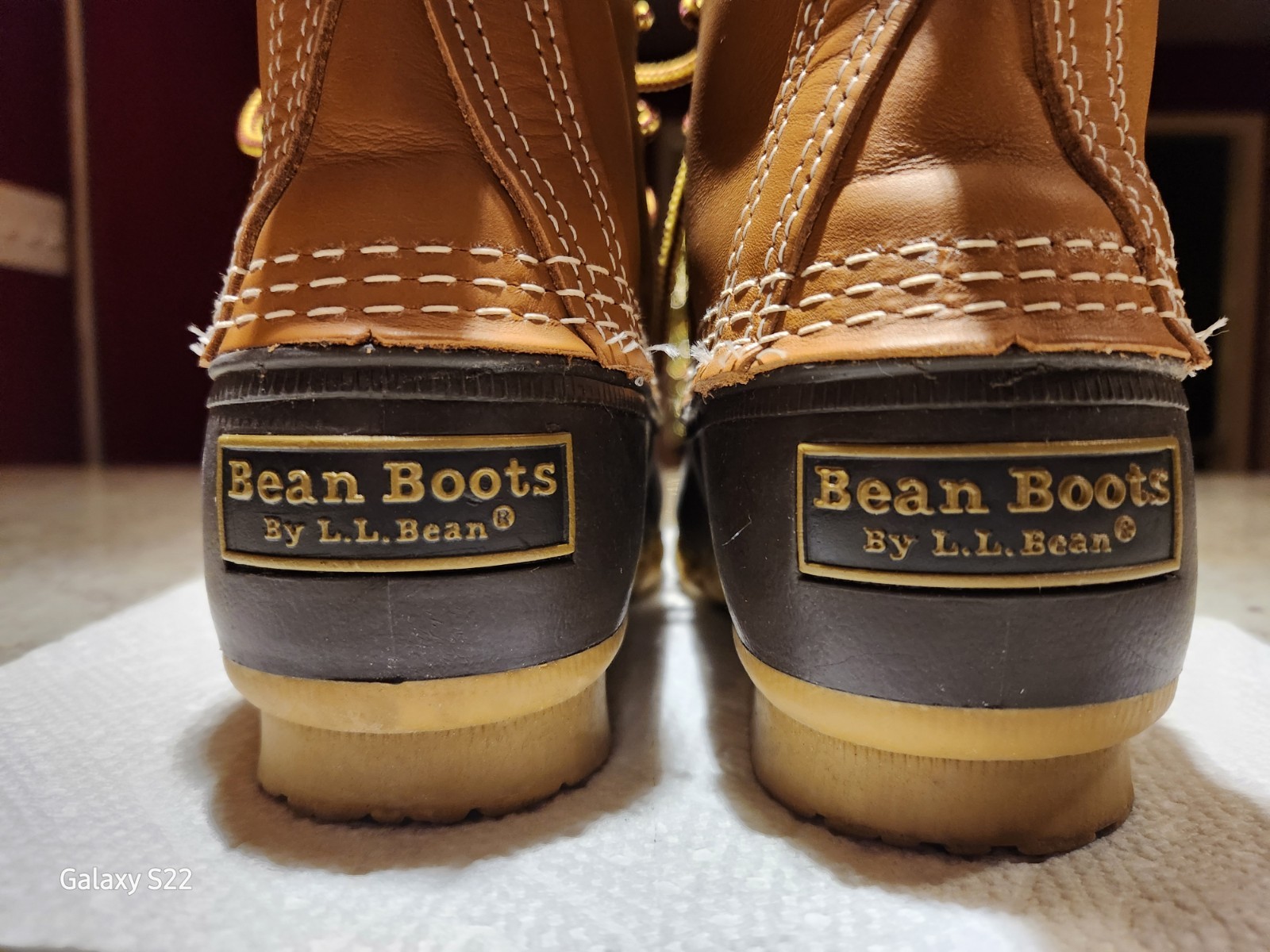*LL Bean* Bean Boots Leather Unlined Ankle «Duck Boots» Brown – Women’s 6M – EUC