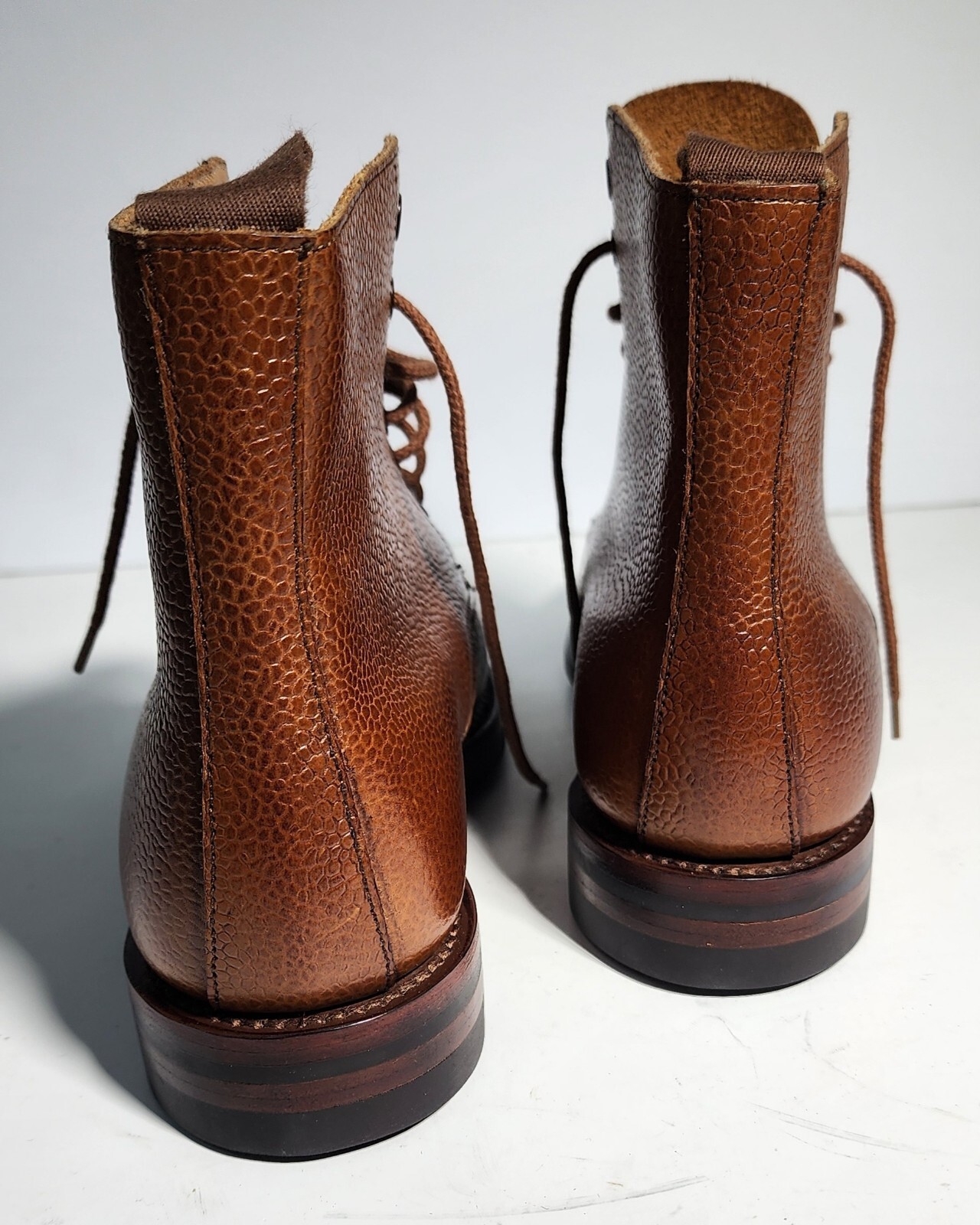 $699 New Crockett & Jones Barnwell 2 Brown Leather Boots Womens 50 C / 5.5 us