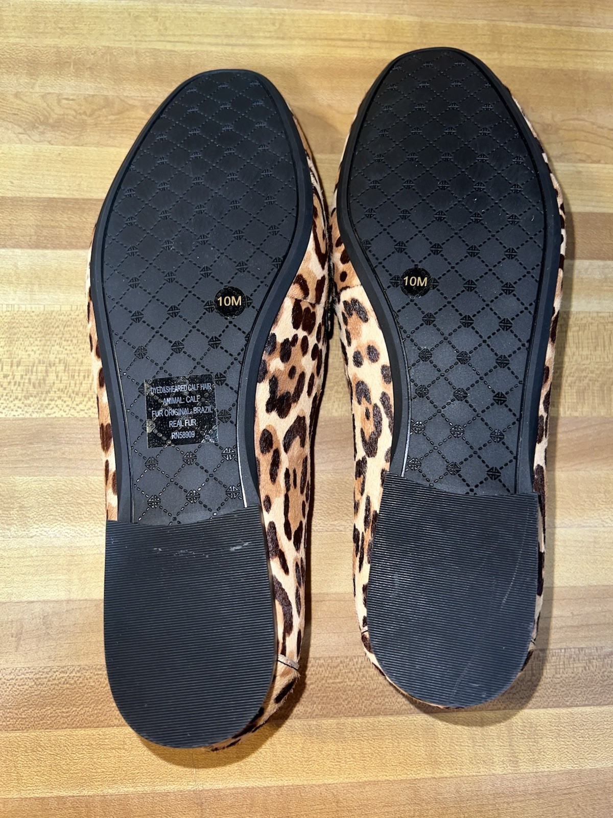 Antonio Melani Animal Print Loafer Real Fur Calf Hair Size 10 BRAND NEW No Box