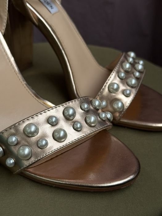 women steve madden heels copper faux leather 39.5