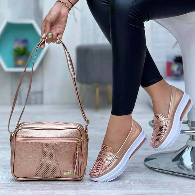 Women’s Sneakers Shoes Summer Slip On Flat Casual Sport Platform Walking Shoes