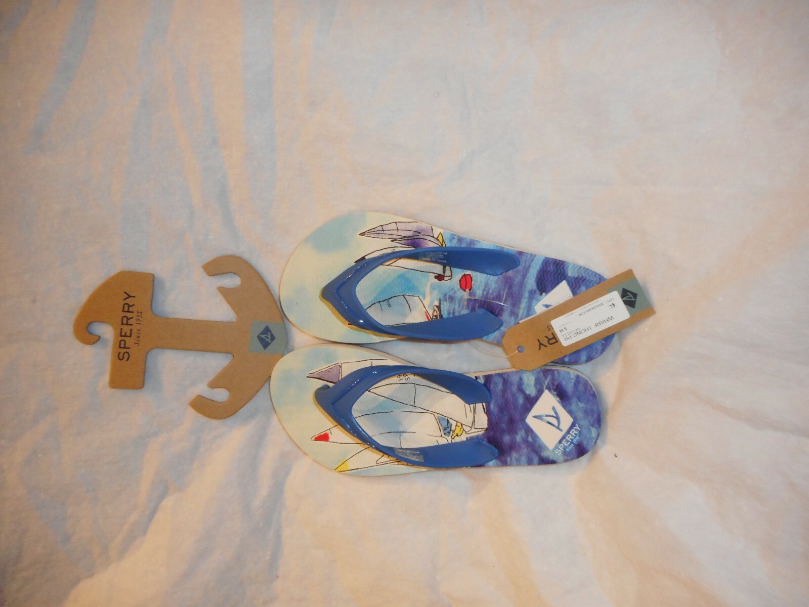 N/W/T Sperry Wharf Thong Women Regatta Slippers Size US 5M