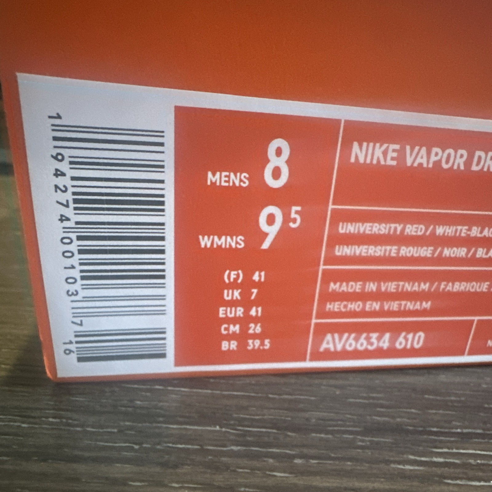 Nike Vapor Drive Women’s Low Top Turf Shoes Red/White/Black AV6634-610