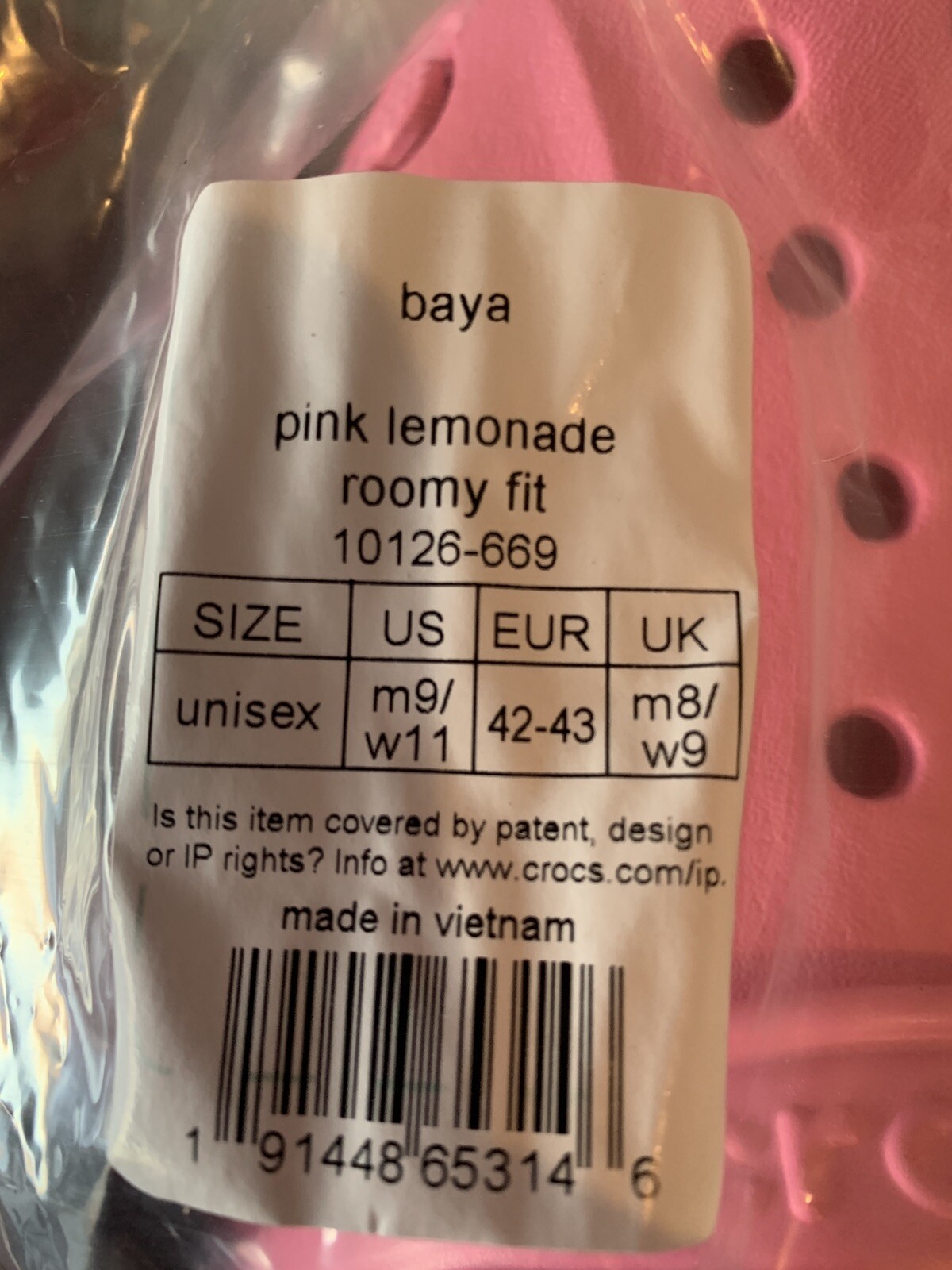 Crocs Baya Clogs Pink Lemonade Slides Sandals Unisex Adult MENS 9/WOMENS 11