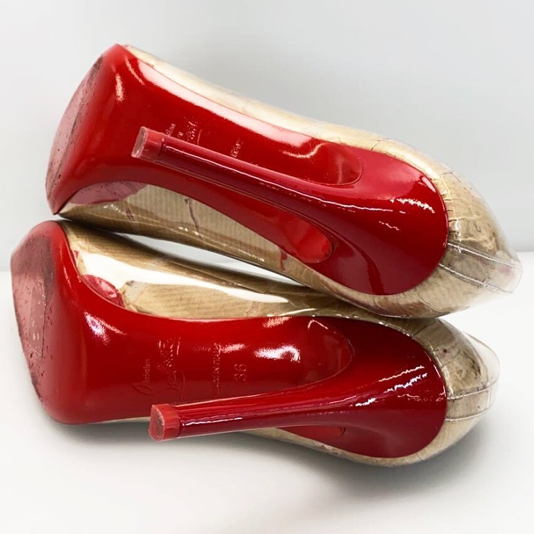 Christian Louboutin So Kate 120PVCLOUBI KRAFT PAT Heels Size EU36 / US6 With Box