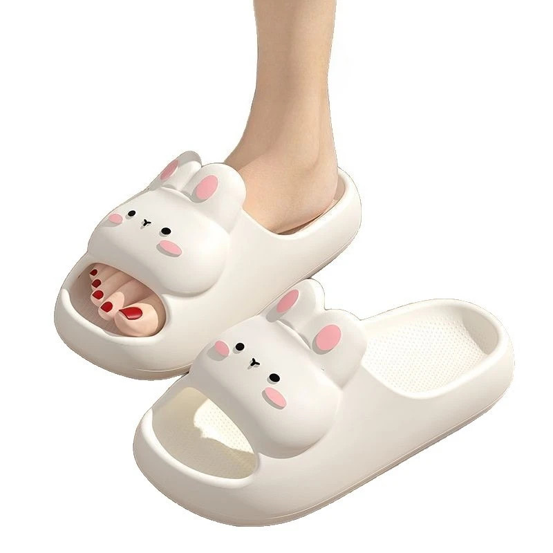 Women’s Summer Sandals and Slippers Home Cute Rabbit Style Bathroom Non-Slip Fee