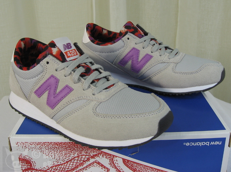 NIB NEW BALANCE Womens 420 Artistic Pop Lace-Up Sneakers US 6.5/37 Grey/Purple