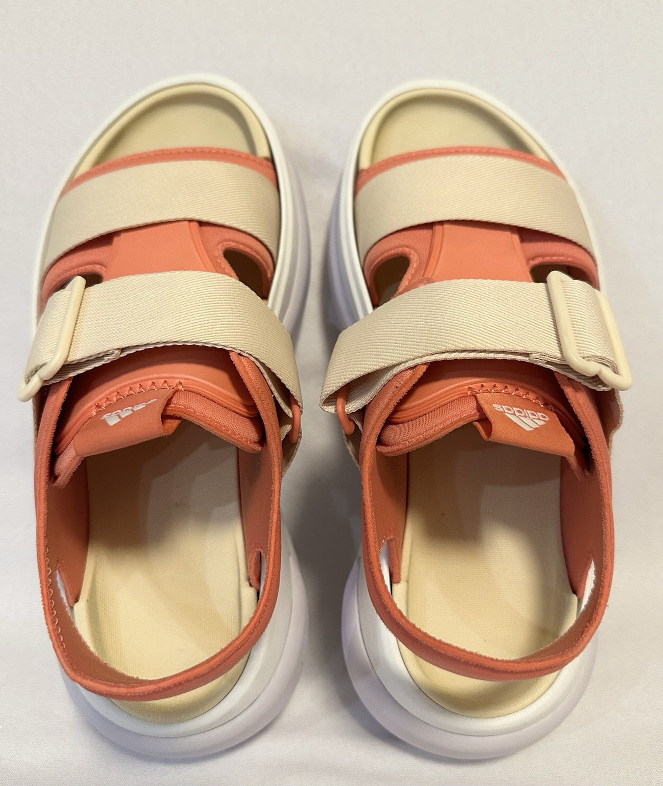 Adidas Sample Mehana Sport Platform Sandals Orange Beige Women’s Size 7 IG3537