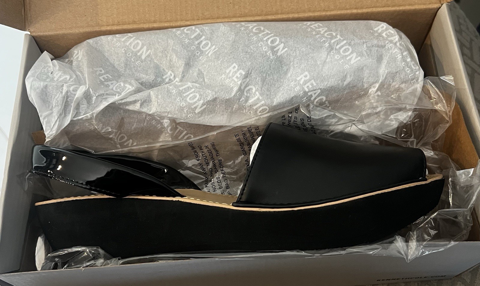 Kenneth Cole Reaction Women’s Fine Glass Wedge Sandals, Size 9.5M