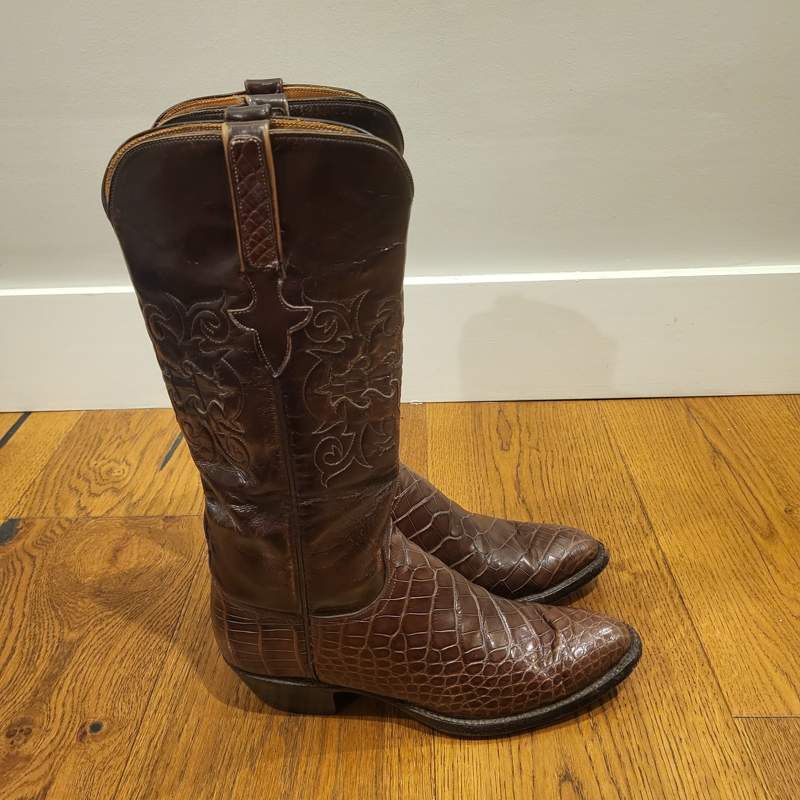 Lucchese Classics American Aligator Lucchese Classic Brown W 8 B Vintage Gator 8