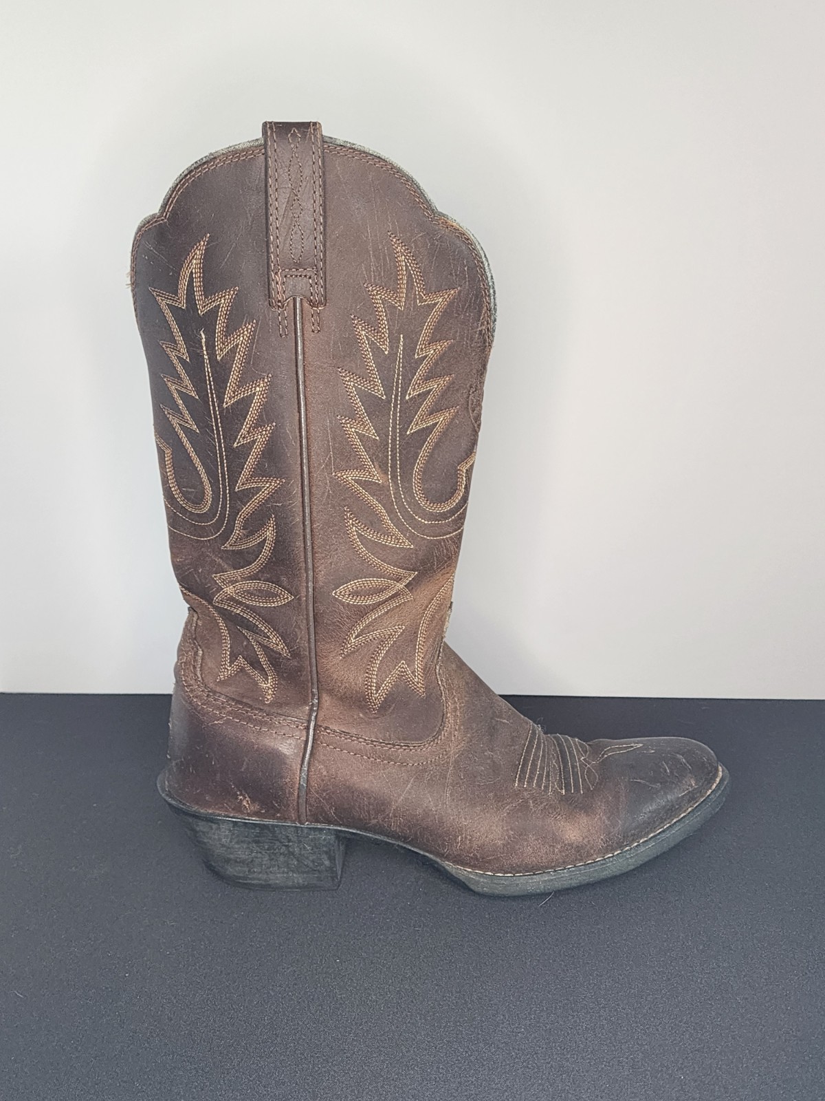 Ariat Women’s 5.5 Cowboy Western Boots Brown Leather