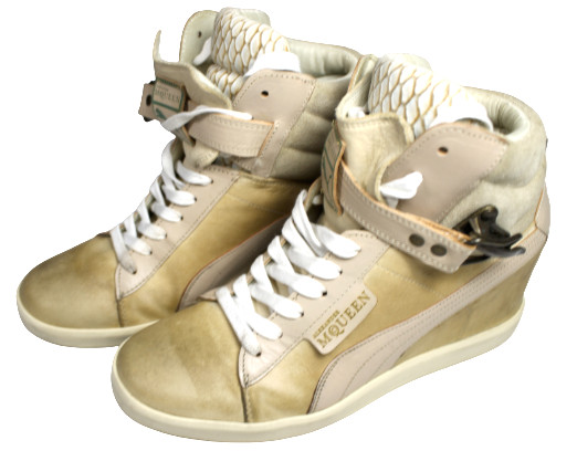 Alexander McQueen Puma Joustesse Mid Wedge Sneakers 9 Italy Leather Fashion Chic