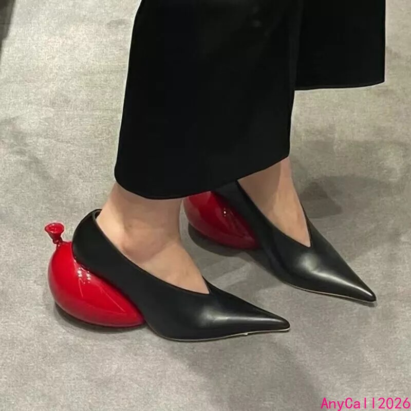 Balloon Heel Pointed toe Slip on Womens Dress heel Party Casual pumps Shoes Hot