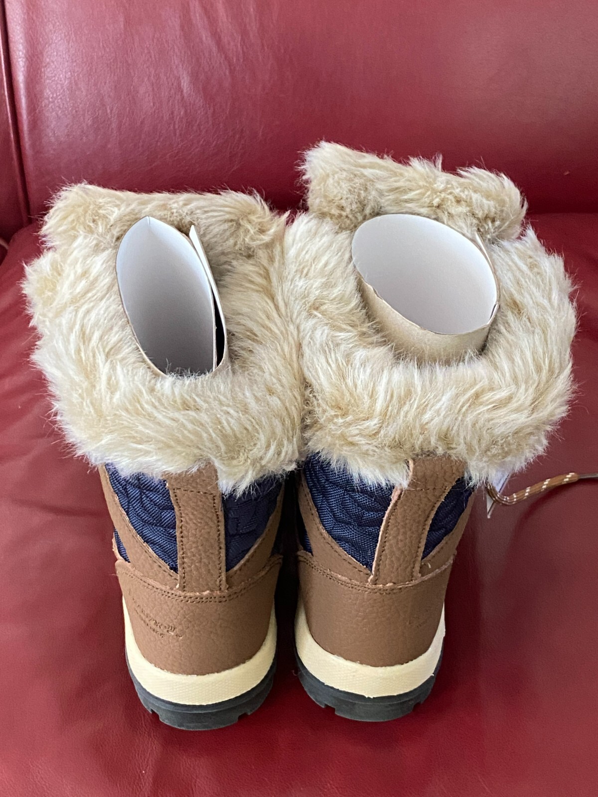 $100 BEARPAW🐾 Marina Boots | Nylon & Leather Upper | Wool Blend | Hickory | 6