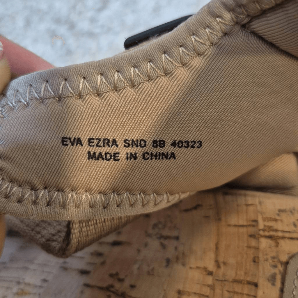 Polo Ralph Lauren Women’s Size 8 Beige Eva Ezra Grosgrain Strap Sandals