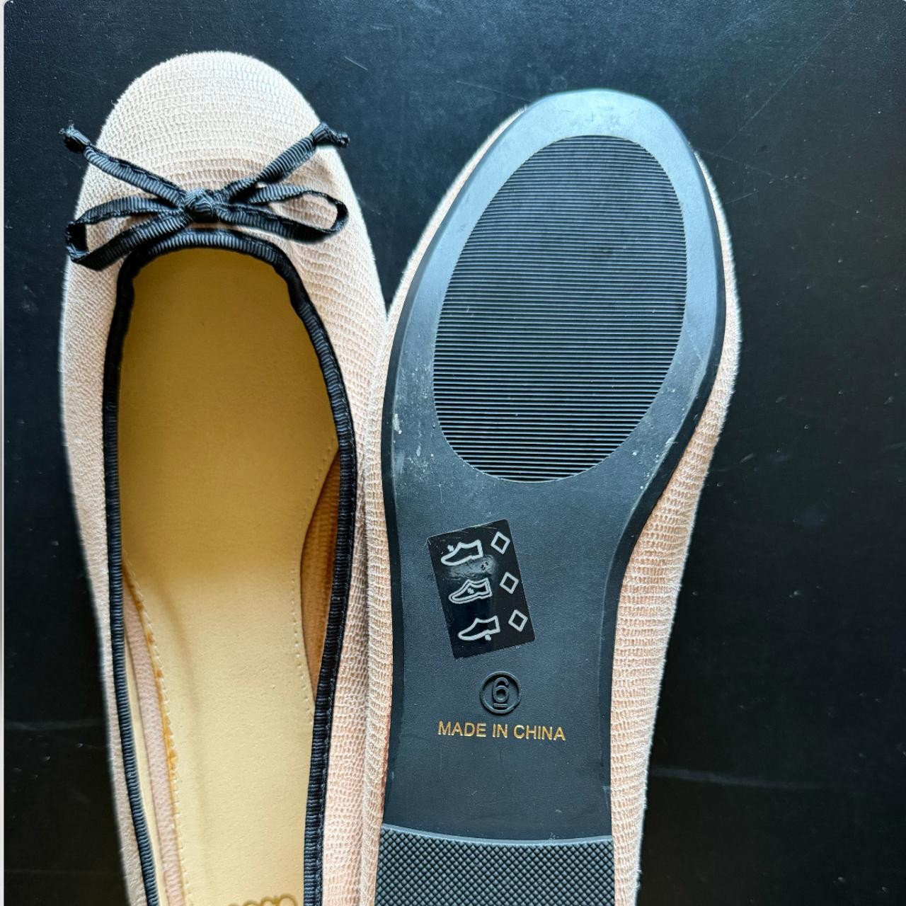 ASOS Pink Flats With Black Detail