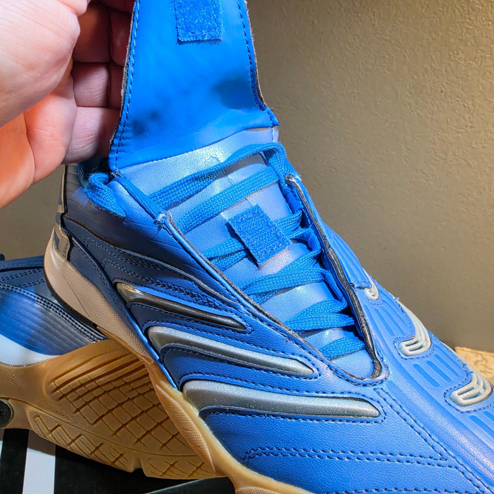 New Adidas Predator Sala W Wmns Sz 6.5 Blue Silver Indoor Soccer JR1637 NIB