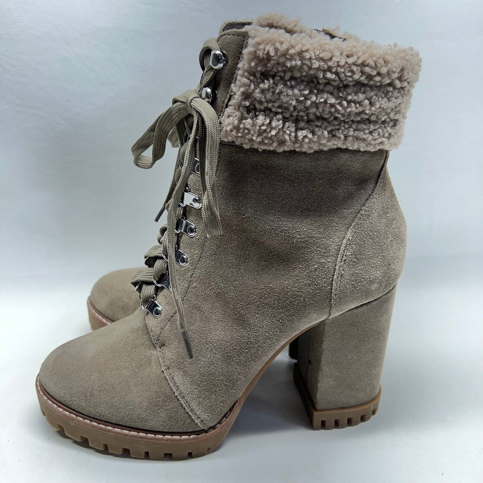Gianni Bini 202207BB Women’s 4″ Heel Side Zip Boots Brownish Gray Size 9.5M