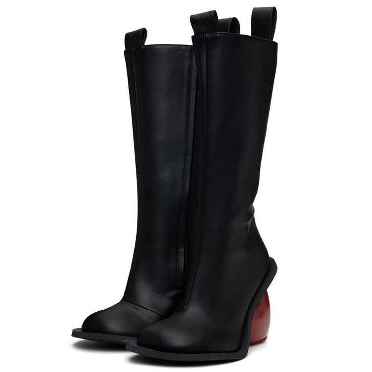 Womens Heart Heel Side Zip Party Round Toe Mid Calf Boots Shoes Vintage Clubwear