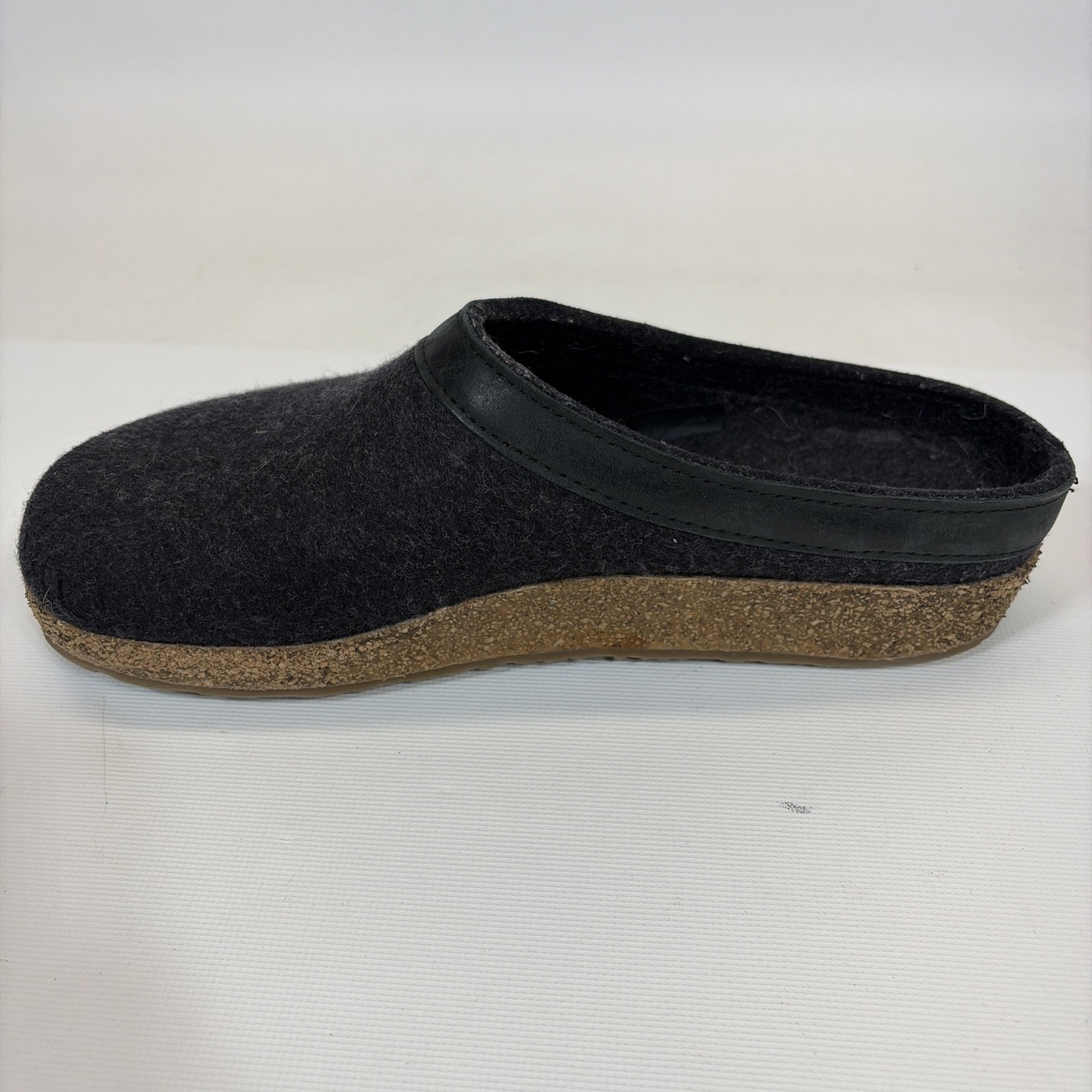 Haflinger Classic Grizzly Slipper Clogs Wool Black Women’s Size 40 US 9