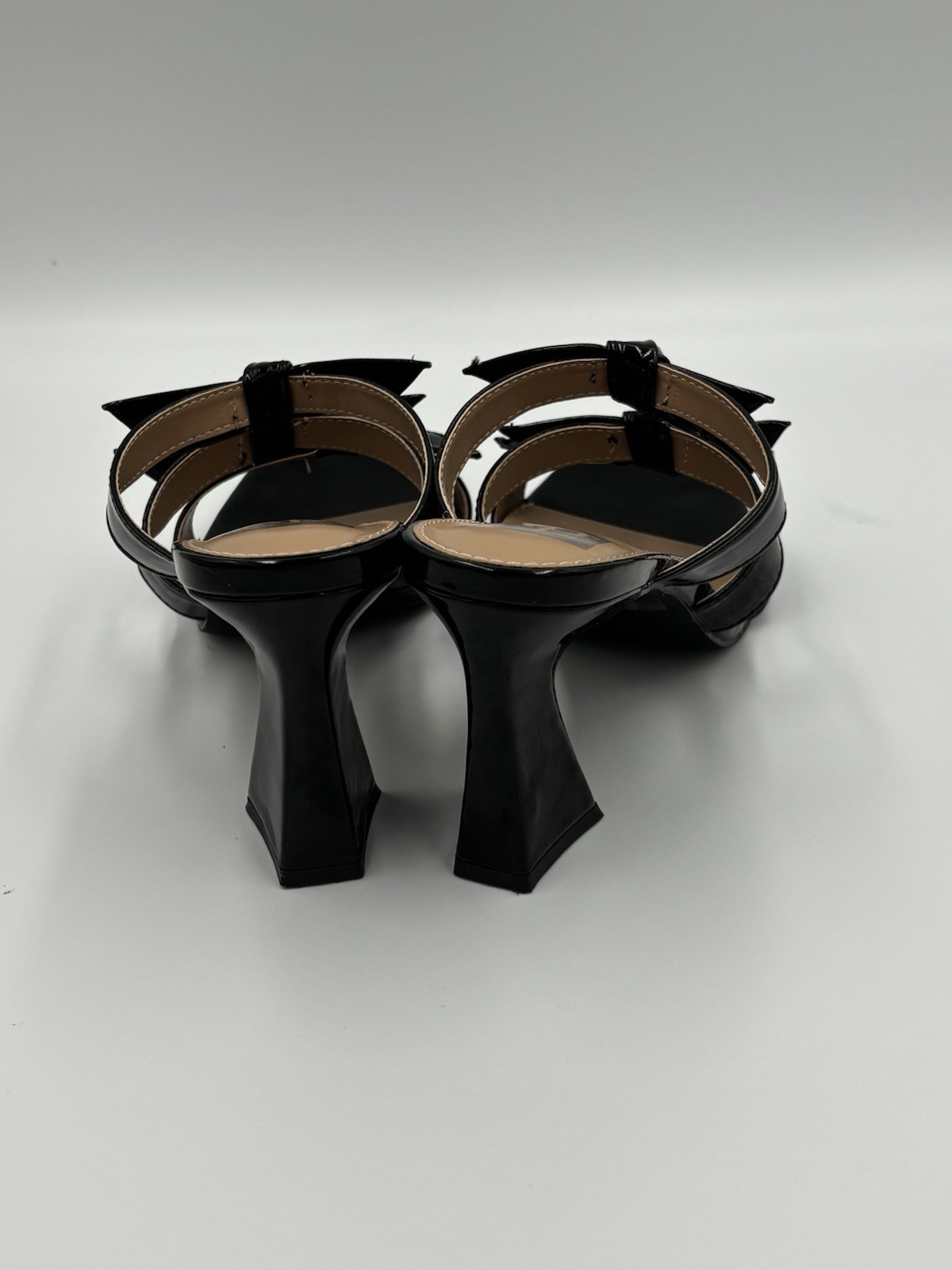 DV by Dolce Vita Black Patent Multi-Strap Mule Heels size 7